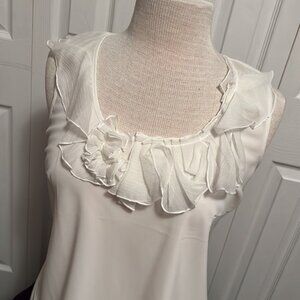 Spense Ivory Sleeveless Pullover Shell Size Small